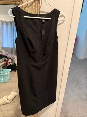 Worthington Black Sleeveless Midi Sheath Dress